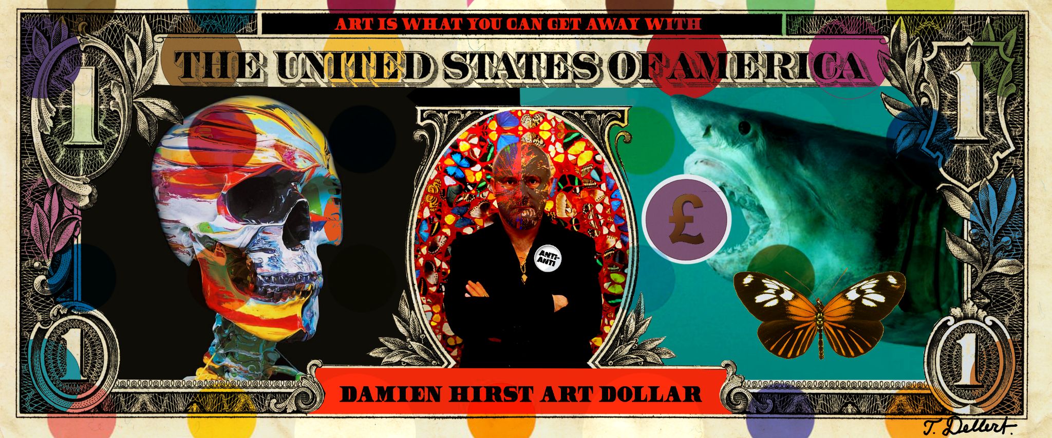 DAMIEN HIRST ART DOLLAR 